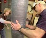 Duct tape punching bag