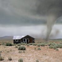 Tornado approaching house