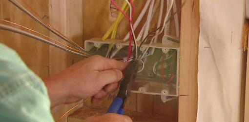 Hooking up electrical wiring