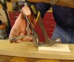 Pulling headless nail using locking pliers