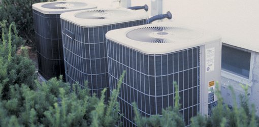Air conditioner units outside home.
