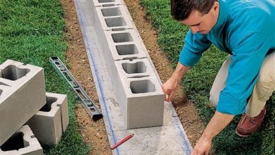 How to Build a Concrete Block Wall | Today's Homeowner